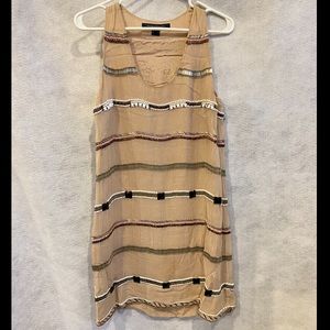 French Connection beaded cream dress Size: 6